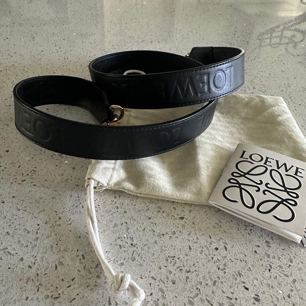 Loewe  Anagram Black Leather Handbag Shoulder strap /Belt Accessory